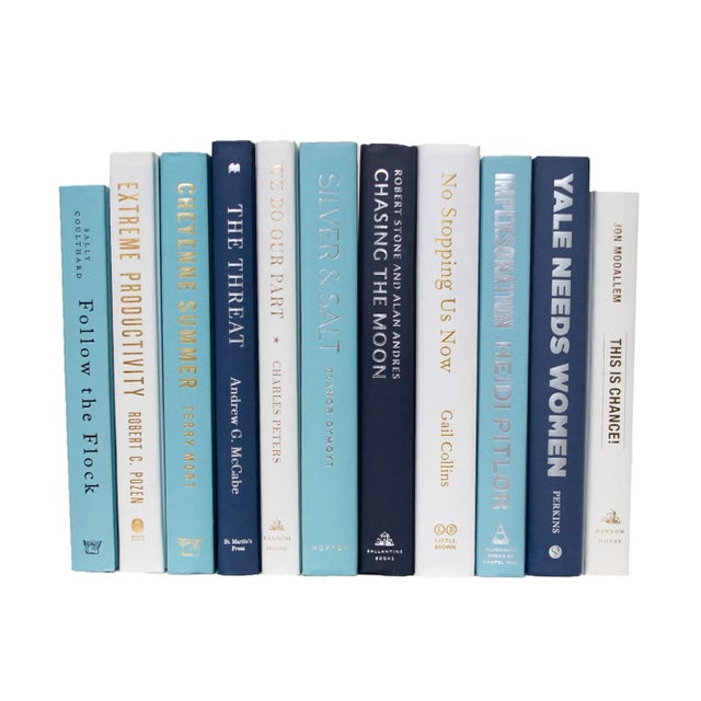 Modern Decorative Books - Blue Oasis Book Bundle - 1 Foot of Blue Books For Sale - Image 3 of 4
