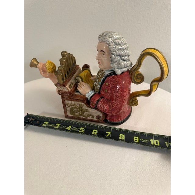 Ivory 1990s Fitz and Floyd Johann Sebastian Bach Character Teapot For Sale - Image 8 of 12