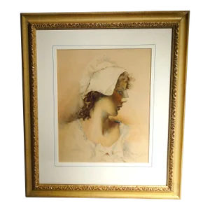 Early 1900s "Twilight", Portrait of Young Raven Haired Beauty
