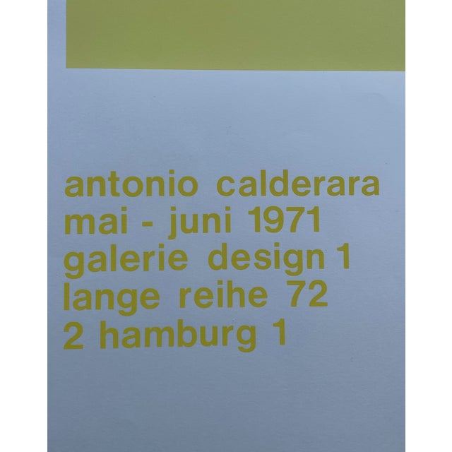 Antonio Calderara, Exhibition Poster at Gallery 1 in Hamburg, 1971, Silkscreen For Sale - Image 4 of 5