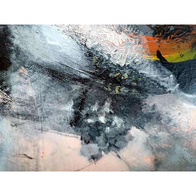 Textile Ovidiu Kloska, the Enigma of the Glowing Dark, Acrylics on Canvas For Sale - Image 7 of 11