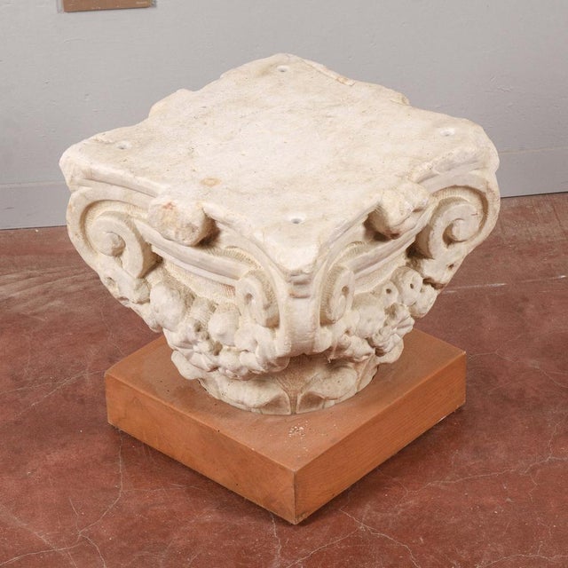 Stone Capital with Wooden Base For Sale - Image 10 of 18