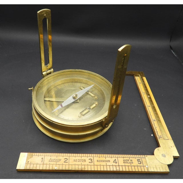 Antique Smith & Son London Surveyor's Sighting Compass For Sale - Image 4 of 7