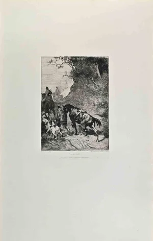 Christian Johannes Nieuwenhuys, La Montée, Etching, 1870s