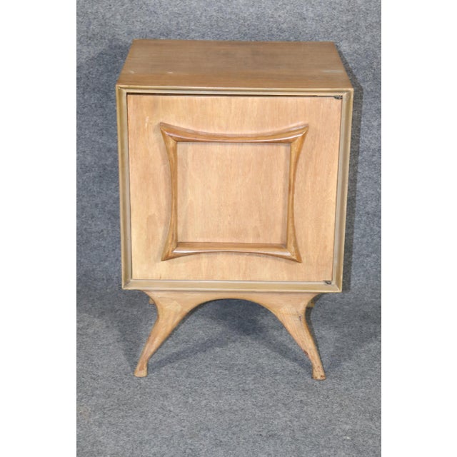 Mid 20th Century Single Mid-Century Sculptural Nightstand For Sale - Image 4 of 11