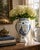 A charming mid-20th-century Delft ceramic vase with a softly molded baluster form and hand-painted cobalt decoration. The...