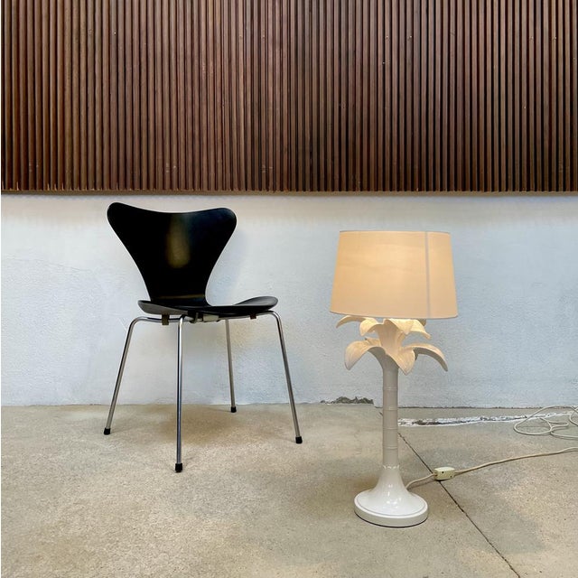 Italian Ceramic Palm Tree Table Lamp in Bamboo Style by Tommaso Barbi, 1970s For Sale - Image 13 of 15