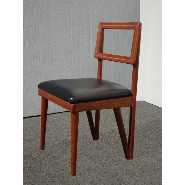 Vintage Mid Century Danish Modern Black Side Chair For Sale - Image 13 of 13