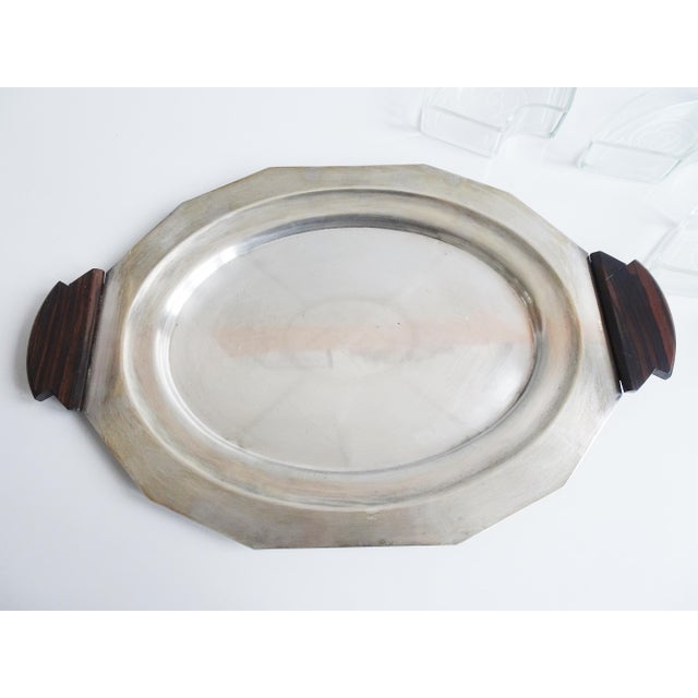 Art Deco Silver Plated Tray by Armand Frénais, Set of 6 For Sale - Image 5 of 11
