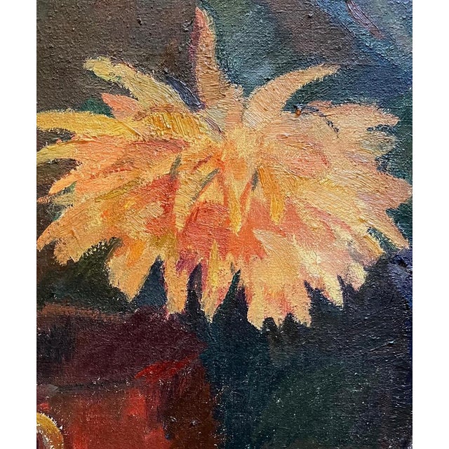 Fernand Blondin, Flowers in a Pitcher, Oil on Canvas For Sale - Image 5 of 13