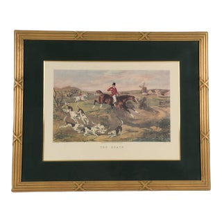 Framed Lithograph "The Death" Engraved by C. R. Stock After W. Shayer For Sale