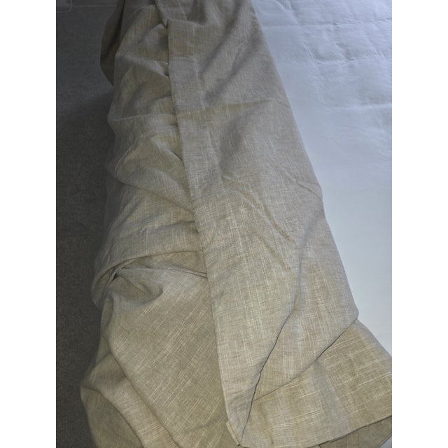 2020s Drape Panels (4 Panels 48"x96") Linen Khaki Blackout For Sale - Image 5 of 10