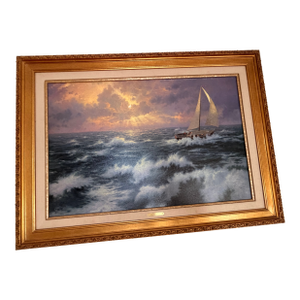Thomas Kinkade “Perseverance” Framed Limited Edition – Life Values Collection I, Nautical Seascape