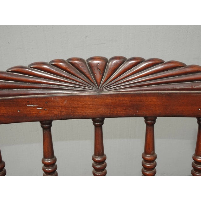 Wood Vintage French Country Brown Rush Side Chair For Sale - Image 7 of 12