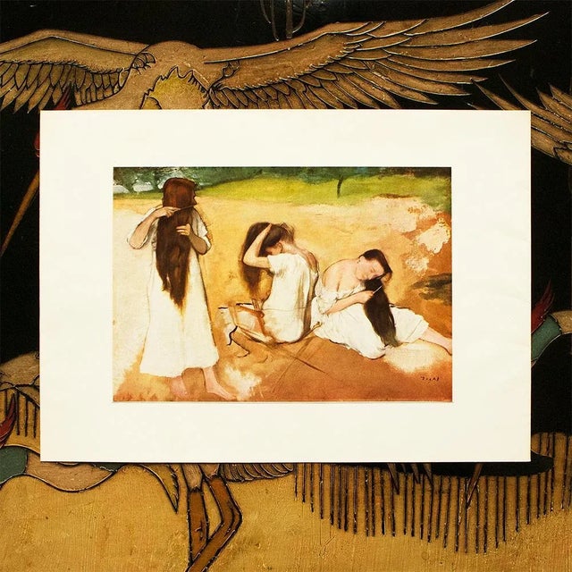The School of Paris 1950s After Edgar Degas "Women Combing Their Hair", First Edition Full-Color Vintage Print For Sale - Image 3 of 7