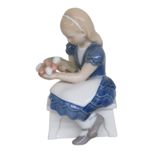 Bing Grondahl 2298 Idas Flowers Girl Porcelain Figurine 4468b