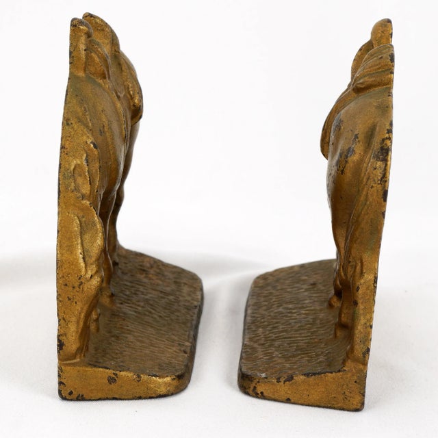Pair of Riderless Horse Bookends Cast Iron 1920's For Sale - Image 4 of 7