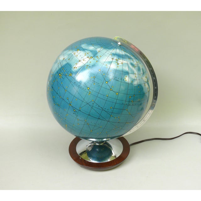 1950s Vintage Illuminated Celestial And Terrestrial Globe from Columbus, 1950s, Set of 2 For Sale - Image 5 of 18