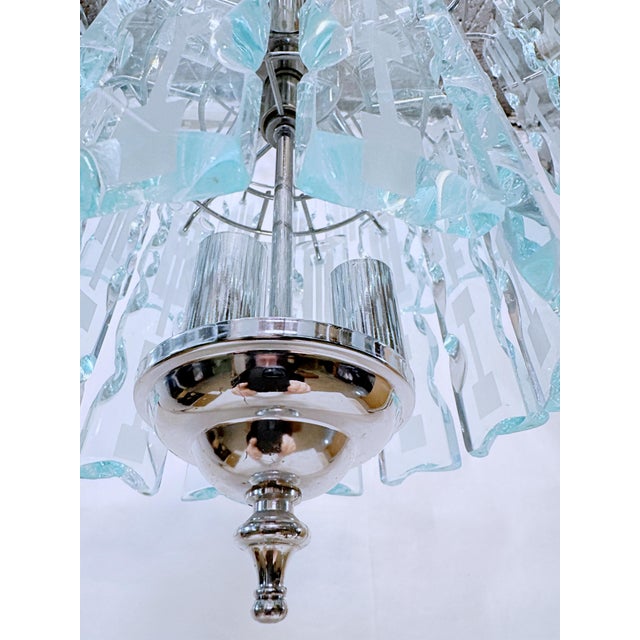 1970s 1970's Modern Art Deco Chandelier For Sale - Image 5 of 9