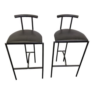1980s Italian Bar Stools - a Pair For Sale