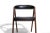 Mid 20th Century Danish A-Frame Walnut Dining Chairs in Original Black Vinyl - Set of 6 For Sale - Image 9 of 12