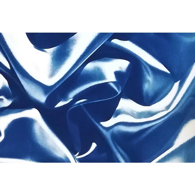 2020s Late Night Adventurous Duo (Of Silks), Classic Blue Handprinted Cyanotype on Watercolor Paper, Limited Edition For Sale - Image 5 of 12