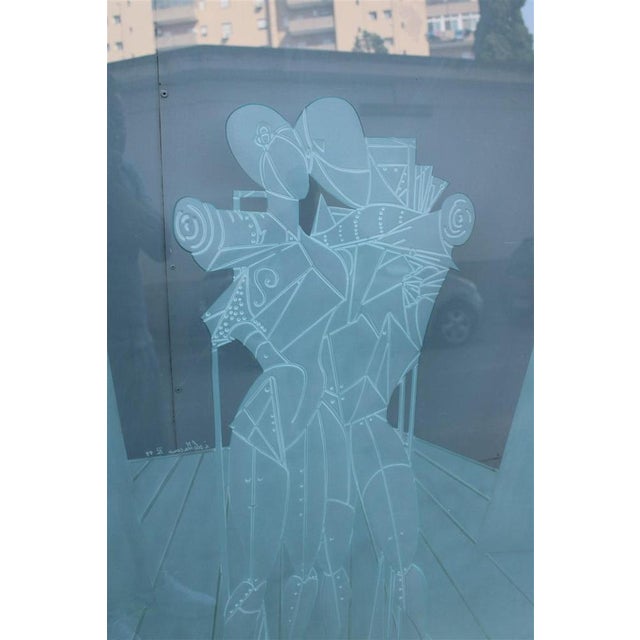 Engraved Glass Slab by Ettore & Andromaca Giorgio for Chirico For Sale - Image 13 of 18