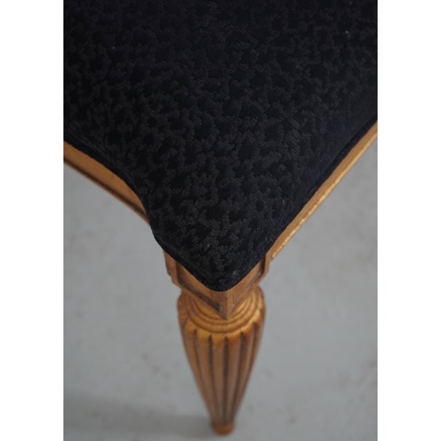 Pair of Henredon Neoclassical Black & Gold Footstools Ottomans For Sale In Philadelphia - Image 6 of 14