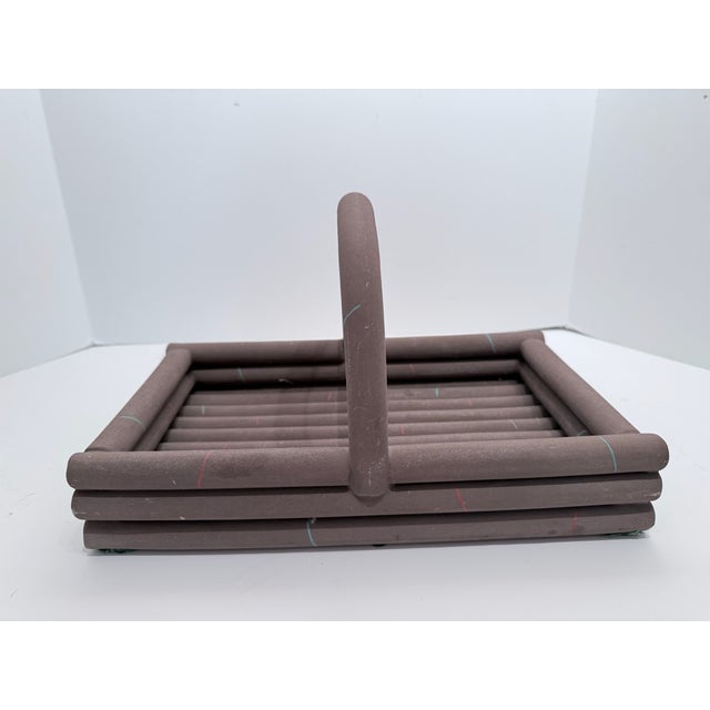 Karl Springer Vintage Karl Springer Matte Bisque Porcelain Basket Centerpiece For Sale - Image 4 of 15