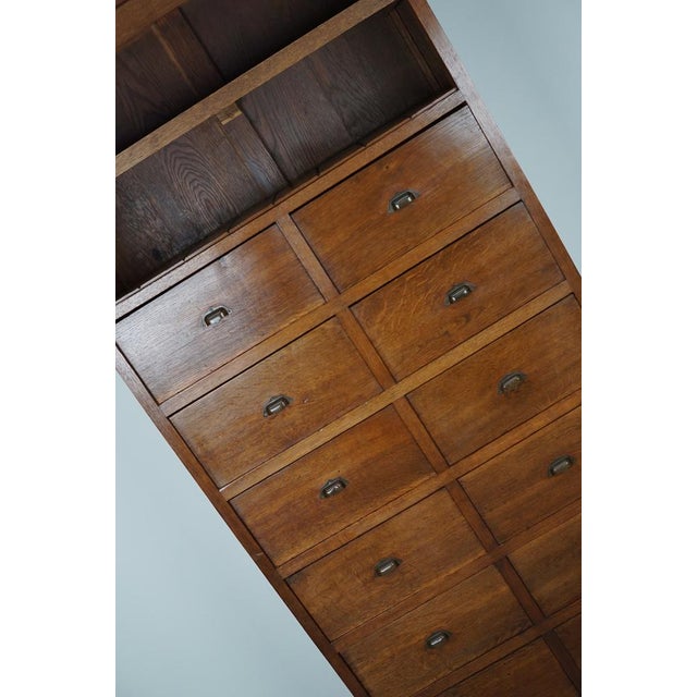 Antique French Oak Filing Cabinet, 1920s For Sale - Image 9 of 18