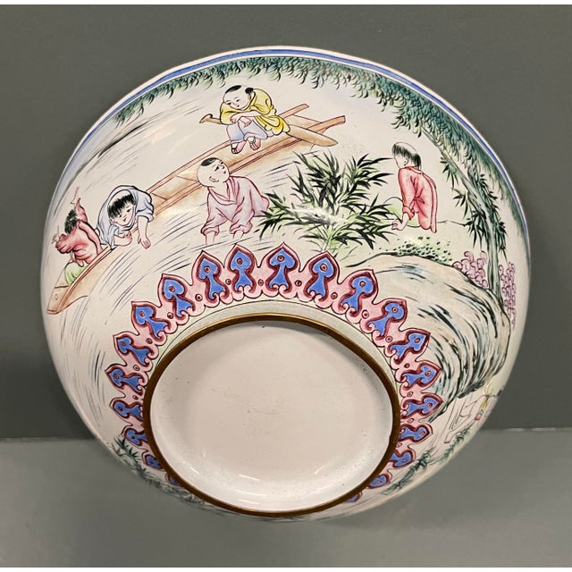 Chinese Chinese Canton Enamel Bowl For Sale - Image 3 of 8