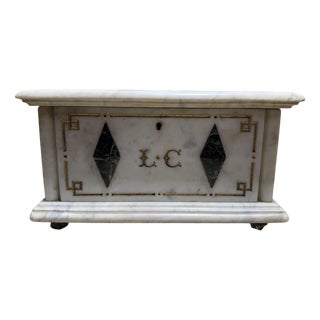Napoleon III Marble Jewelry Box For Sale