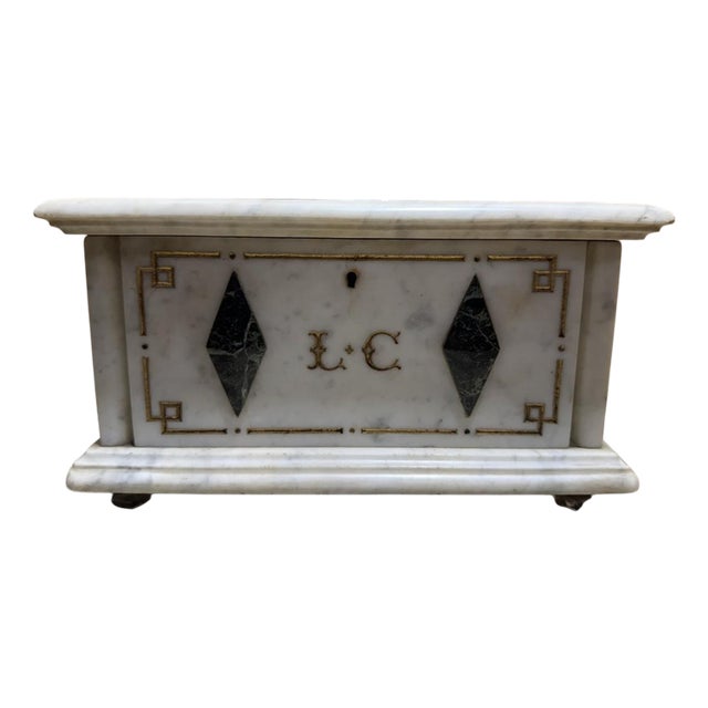 Napoleon III Marble Jewelry Box For Sale