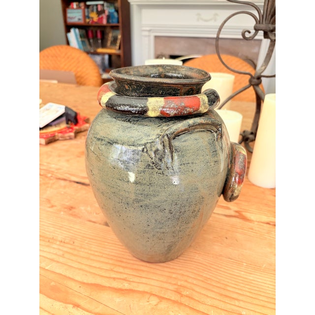 Marvin Bailey Signed Folk Art Snake Vase | Hand-Painted Georgia Pottery For Sale In Atlanta - Image 6 of 11