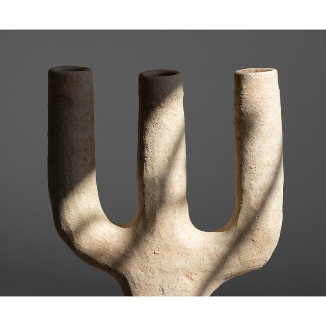 Unglazed Terracotta Trident Sculpture | One of a Kind For Sale - Image 9 of 9