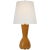 Thomas O'Brien by Visual Comfort Signature Jess 29" Table Lamp in Crackled Sienna with Linen Shade For Sale