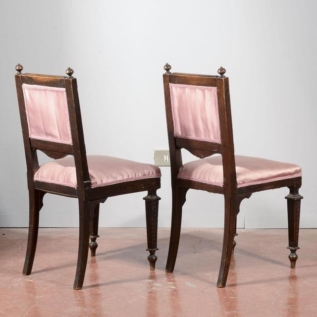 Set of Carved Neo-Renaissance Style Chairs, 1800s For Sale - Image 5 of 9