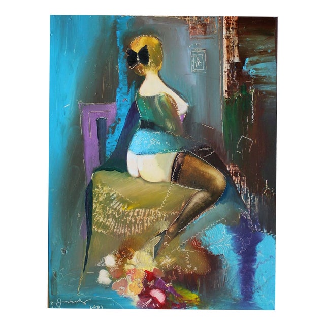 Juris Zvirbulis, Boudoir, 2002, Oil on Board For Sale