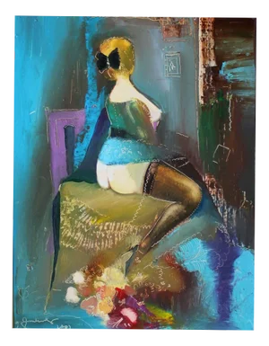 Juris Zvirbulis, Boudoir, 2002, Oil on Board