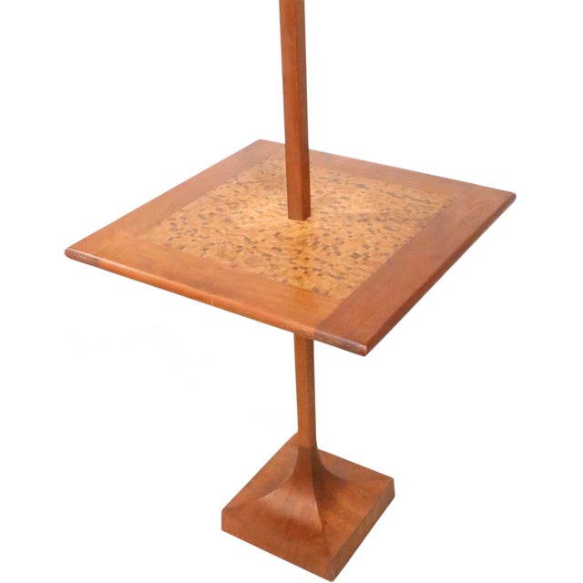 Wood Mid Century Floor Lamp Table by the Laurel Lamp Manufacturing Company C. 1950o/60's For Sale - Image 7 of 9