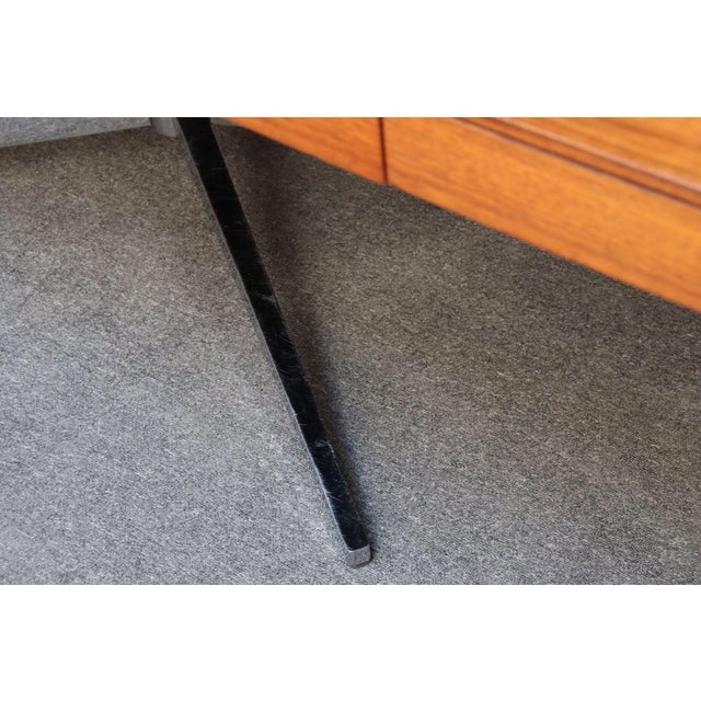 Vintage Florence Knoll Teak and Chromed-Steel Partner's Desk / Executive Desk For Sale - Image 17 of 18