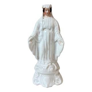 Porcelain Virgin Mary Statutte, 1890s For Sale