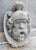 Hand-carved in Italy, this limestone fountain spout depicts the Roman God of war and courage, Mars. As seen here, Mars is...