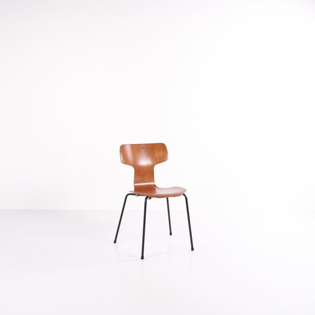 Model 3103 Dining T-Chairs by Arne Jacobsen for Fritz Hansen, 1980s, Set of 6 For Sale - Image 6 of 17