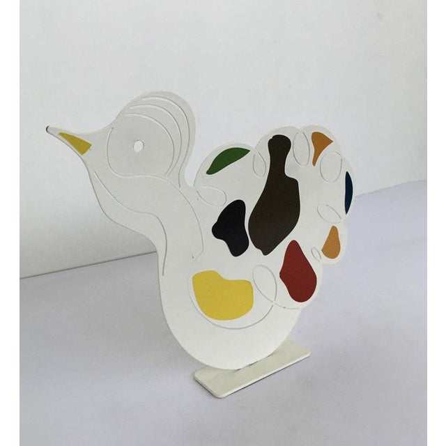 1980s White Painted Metal Sculpture by Riccardo Dalisi, Italy, 1980s For Sale - Image 5 of 18