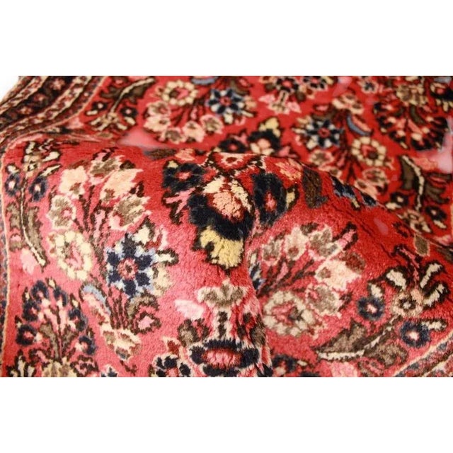 Textile Middle Eastern Hand-Knotted Sarough Rug For Sale - Image 7 of 8