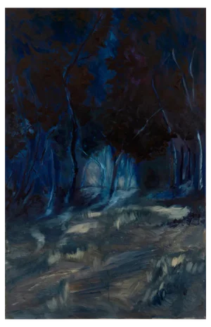 Baurjan Aralov, Blue Forest, 2022, Oil on Linen