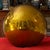Gold Very Large 19th Century German Gold Mercury Glass Kugel Sphere or Witch's Gazing Ball For Sale - Image 8 of 9