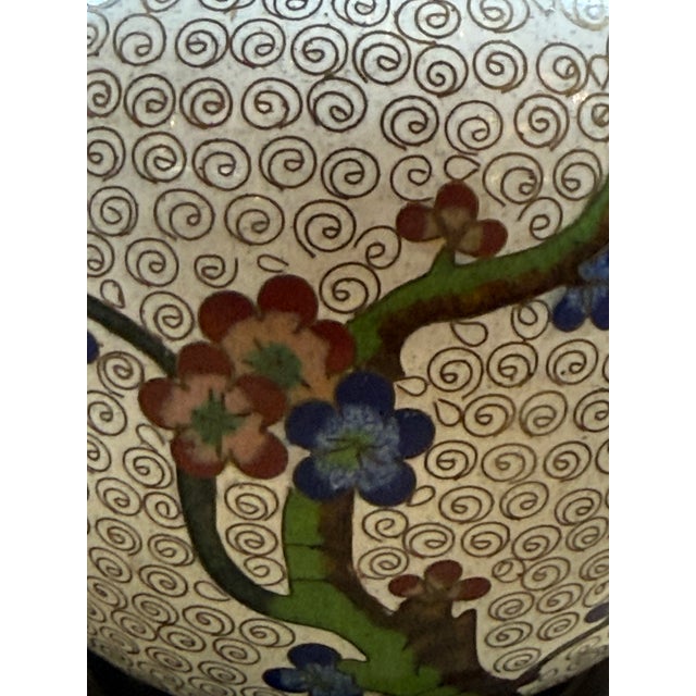 Chinese Cloisonné Ginger Jars, Pair For Sale - Image 10 of 12