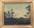 We are selling this pretty American Tonalist oil painting of a landscape. This landscape features a dark road through a...